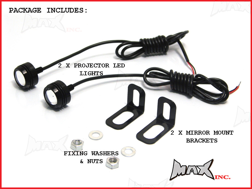 Super Bright Blue CREE LED Mirror Mount Fog / Drl Lights