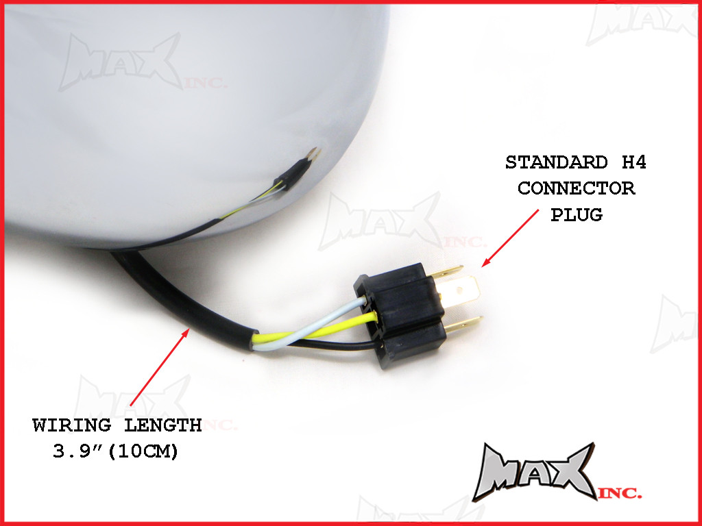 7.7 INCH High Quality Projector LED Chrome Metal Headlight