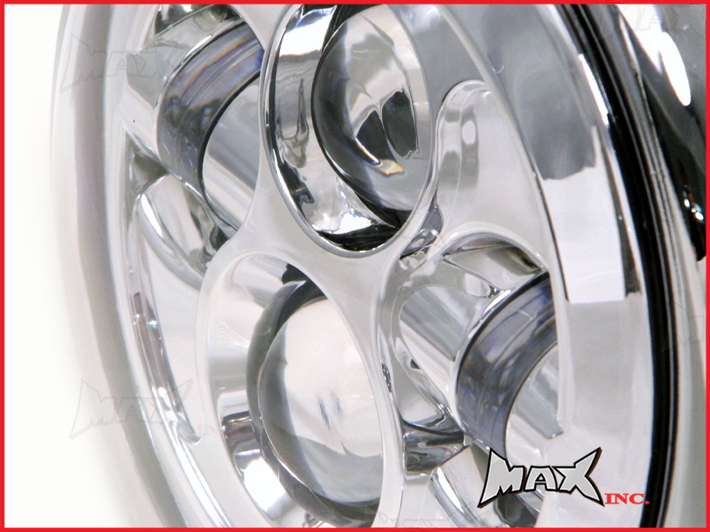 7.7 INCH High Quality Projector LED Chrome Metal Headlight