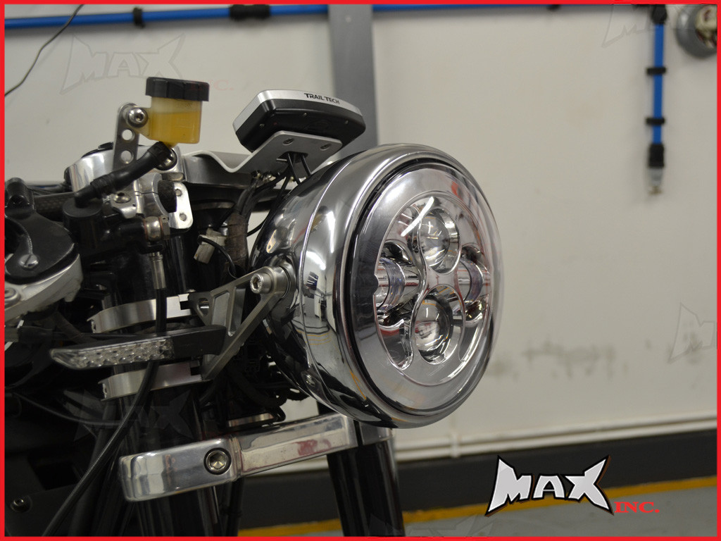 7.7 INCH High Quality Projector LED Chrome Metal Headlight