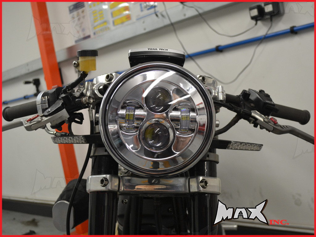 7.7 INCH High Quality Projector LED Chrome Metal Headlight