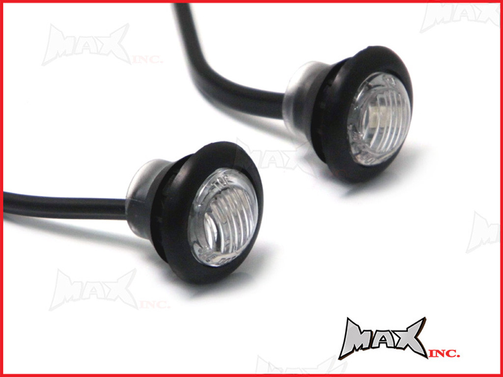  BLUE 12v Round Flush Mount LED Mini Marker Lights