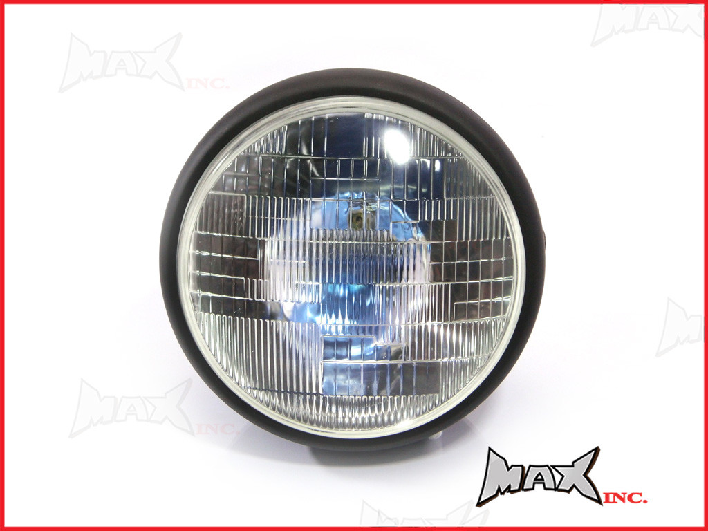 7.7 INCH Matte Black Universal Large Metal Classic Headlight