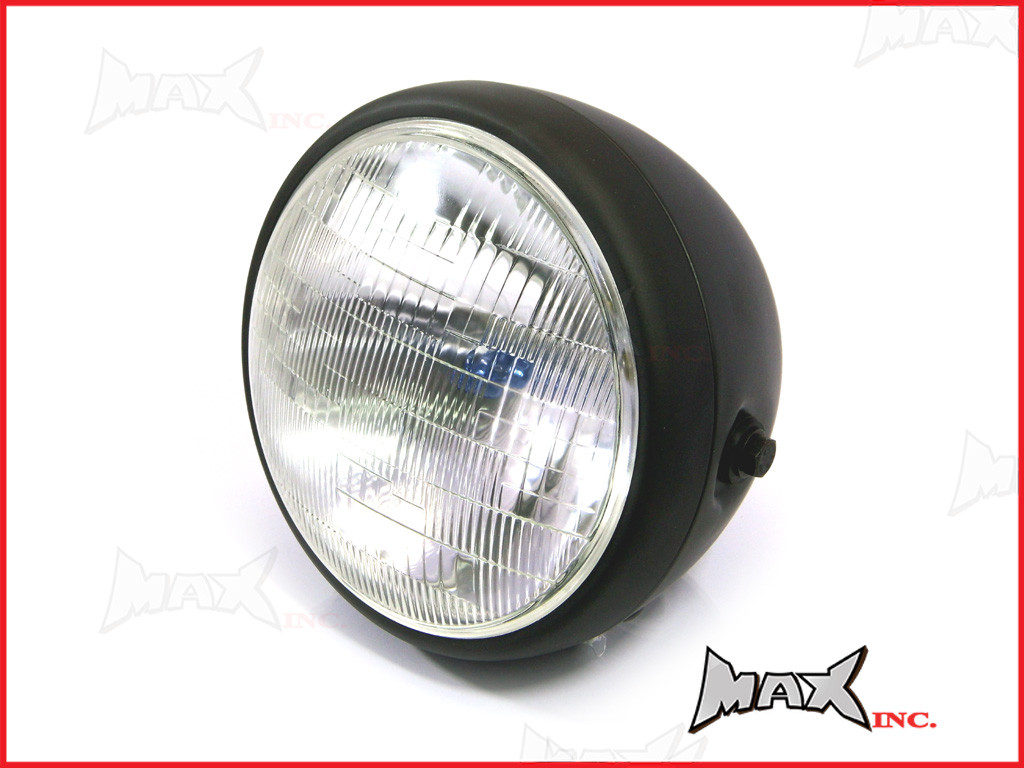 7.7 INCH Matte Black Universal Large Metal Classic Headlight