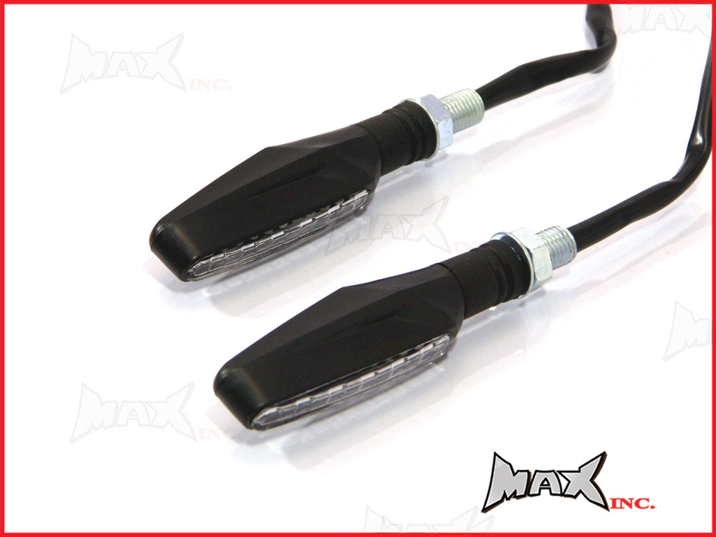 Black Sleek LED Turn Signals / Indicators - Universal Fitment