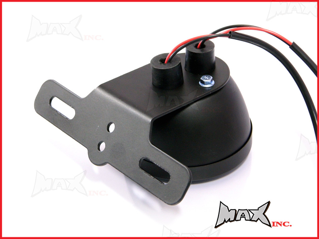 Black Vintage "STOP" Universal Stop / Tail Light - Bulb Type