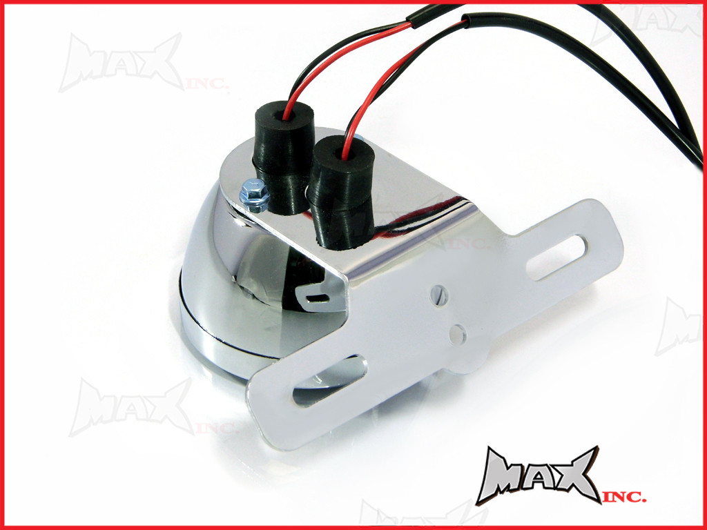 Chrome Vintage "STOP" Universal Stop / Tail Light - Bulb Type