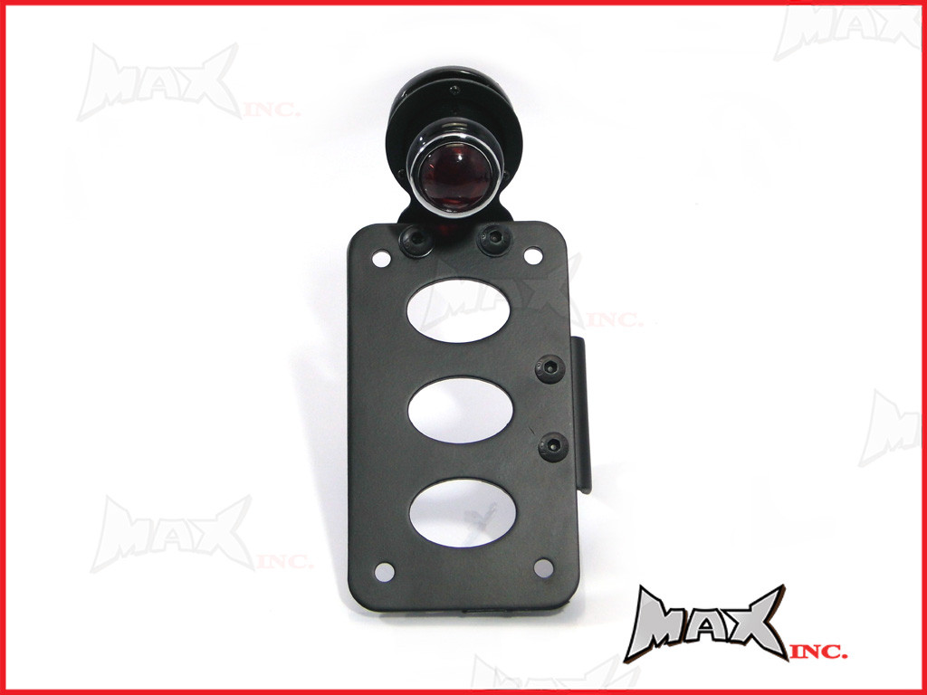 Black Side Axle Mount Lucas Replica Stop / Tail Light - Bulb Type