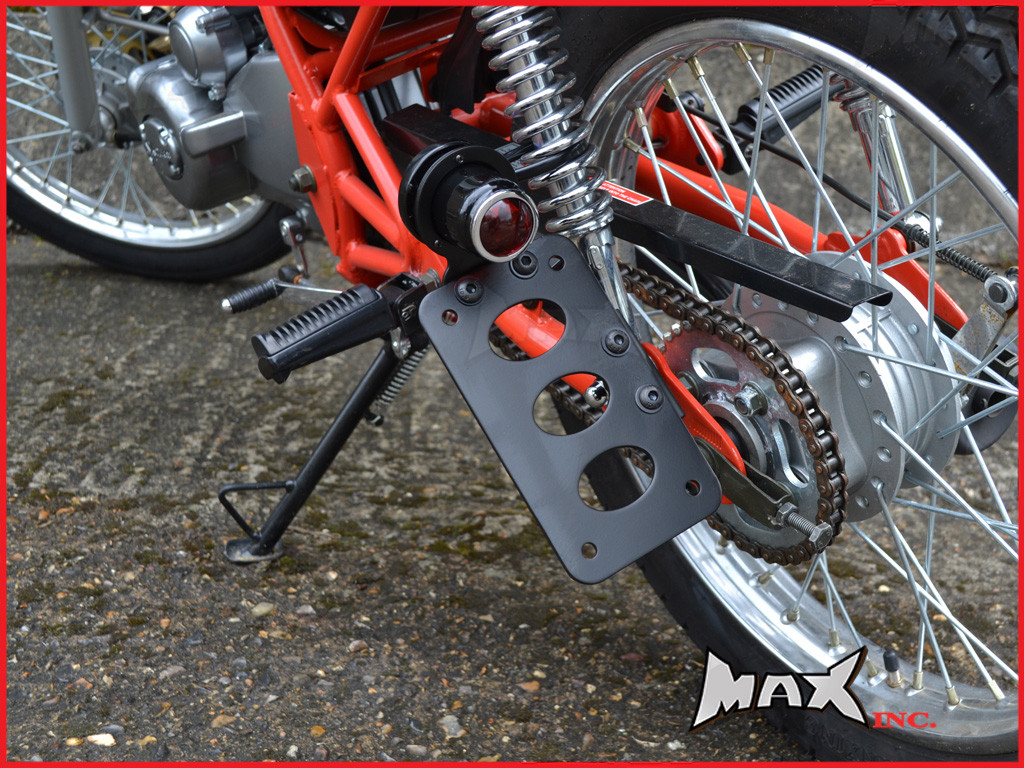 Black Side Axle Mount Lucas Replica Stop / Tail Light - Bulb Type