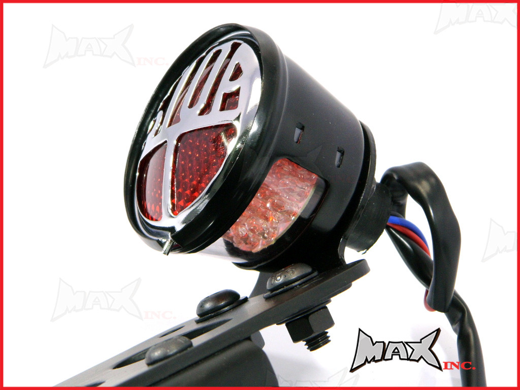 Black Side Axle Mount Miller Replica LED "Stop" Tail Light