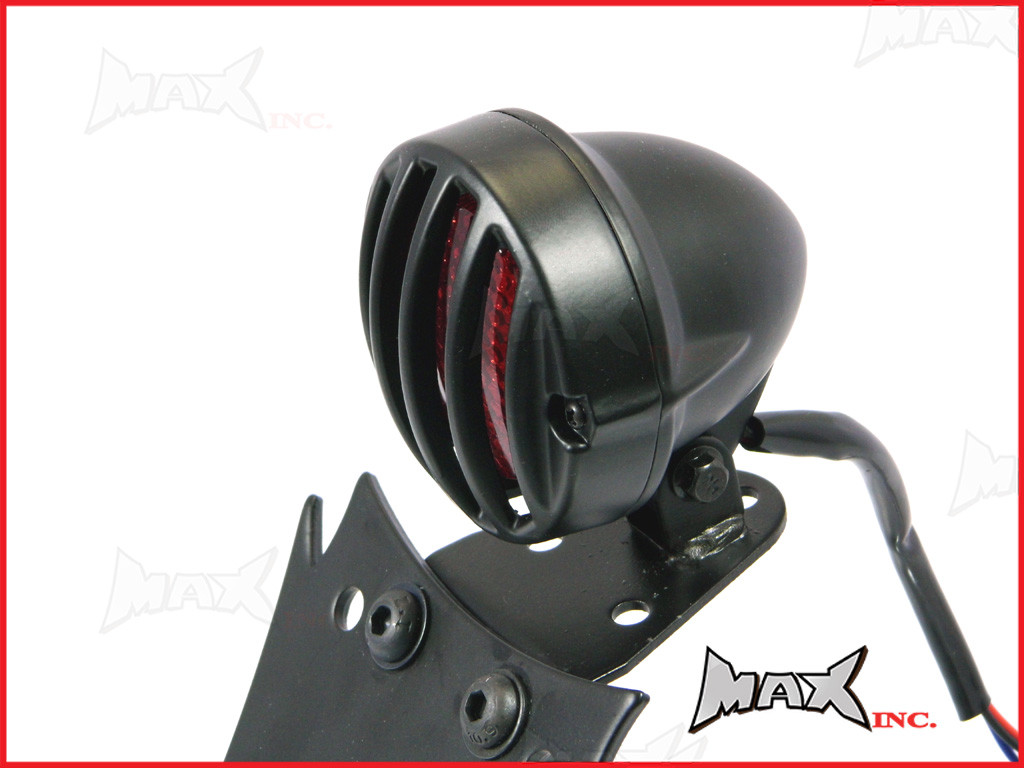 Black Side Axle Mount Prison Bar Grill LED Stop / Tail Light