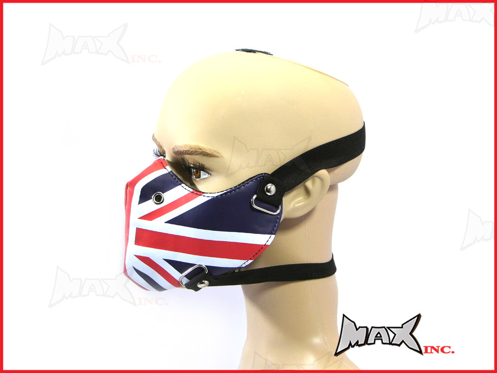 Union Jack Bikers Face Mask - PU Leather