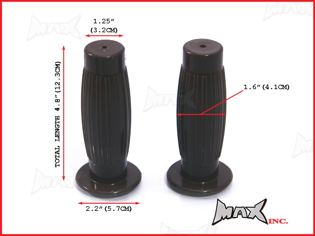 Brown Barrel Cafe Racer Style Hand Grips - 7/8" (22mm)