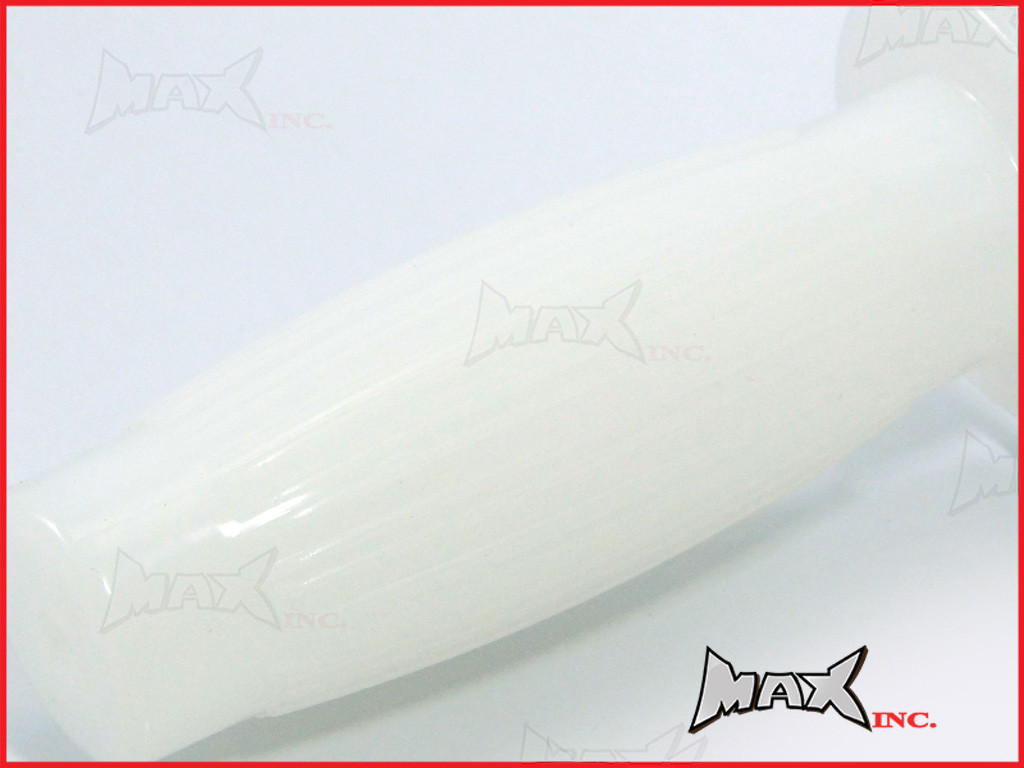 White Barrel Cafe Racer Style Hand Grips - 7/8" (22mm)