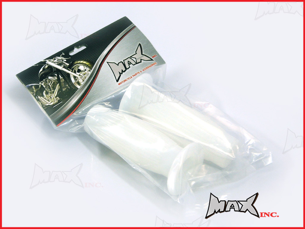 White Barrel Cafe Racer Style Hand Grips - 7/8" (22mm)