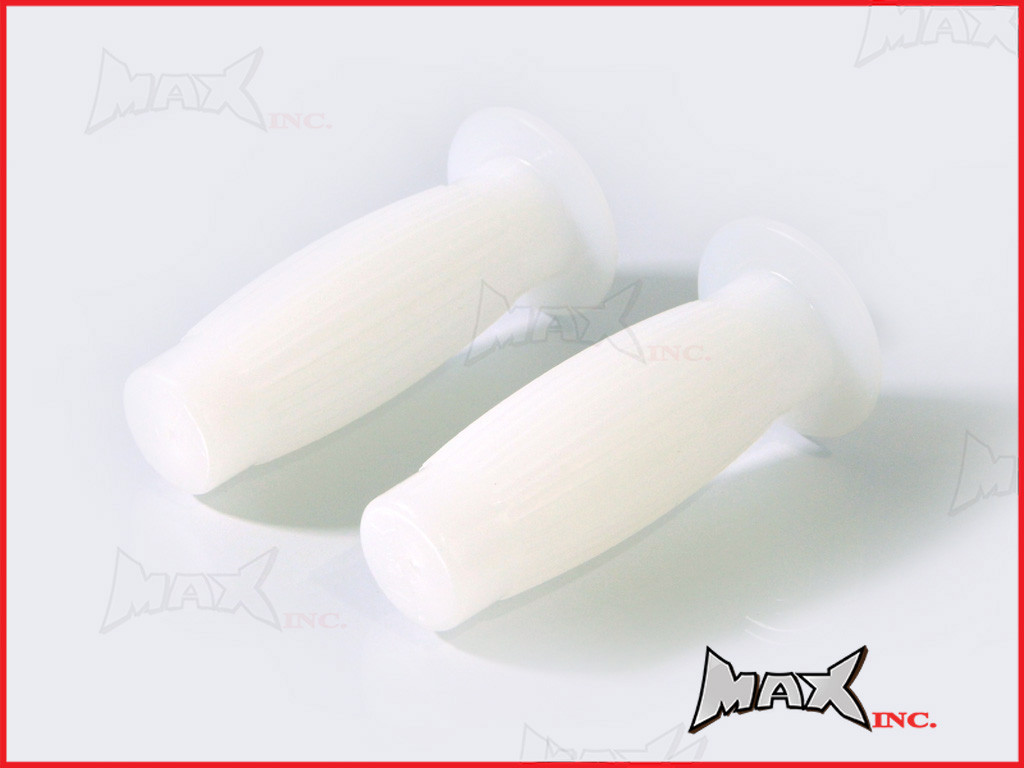 White Barrel Cafe Racer Style Hand Grips - 7/8" (22mm)