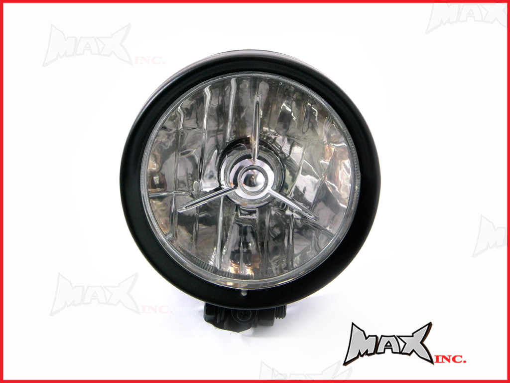 5 INCH Matte Black Bottom Mount Custom Headlight - 55w