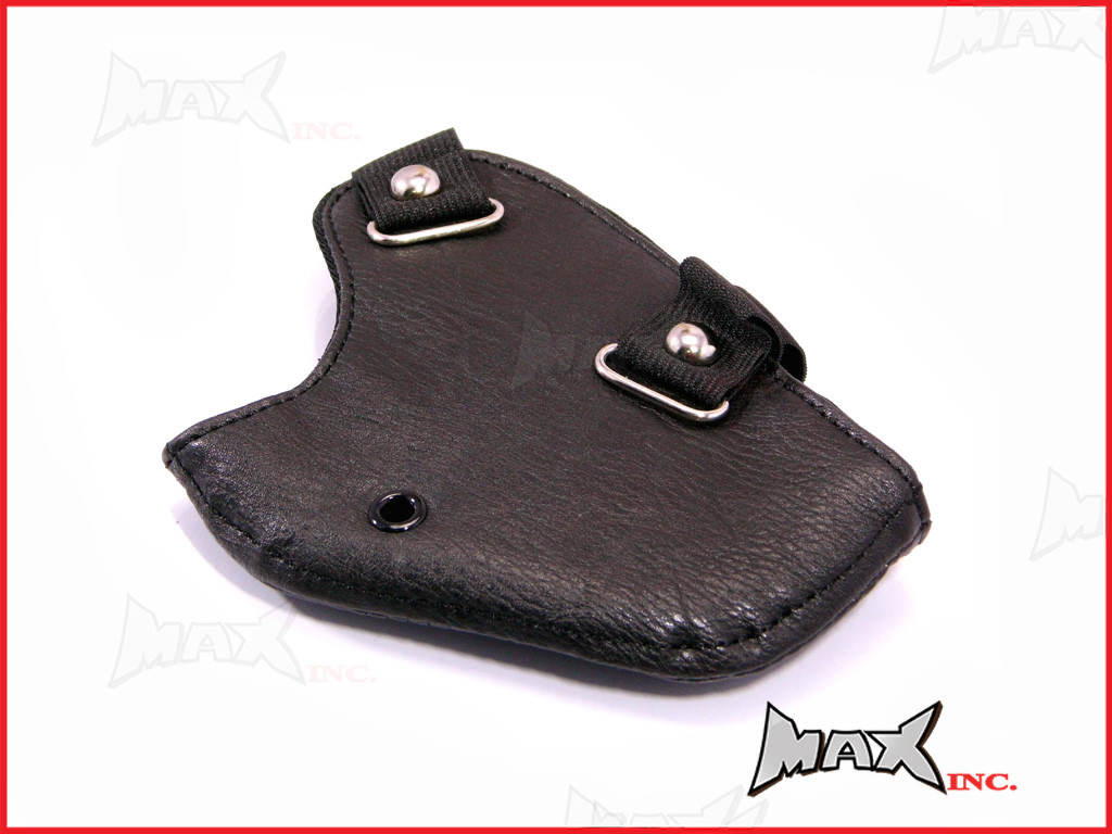 Black Plain Bikers Face Mask - PU Leather