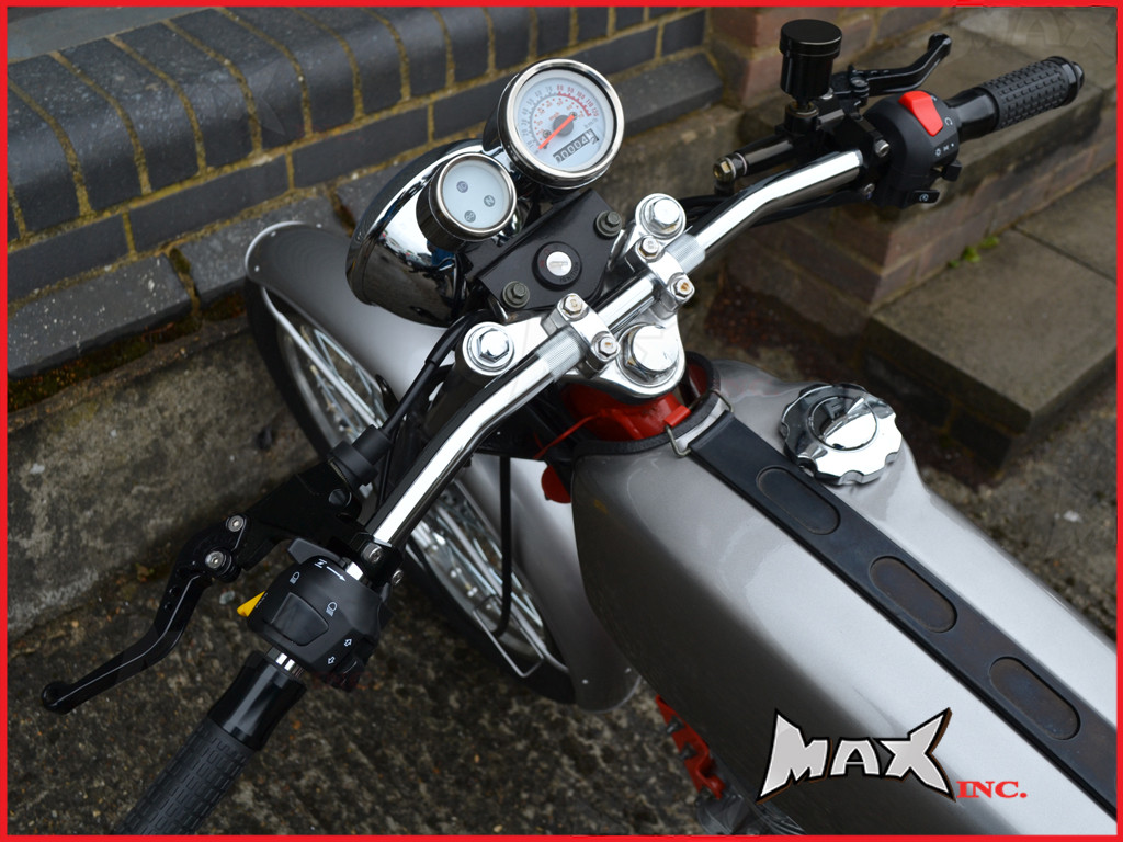 Chrome Cafe Racer Steel Drag Bars - 7/8 (22mm)