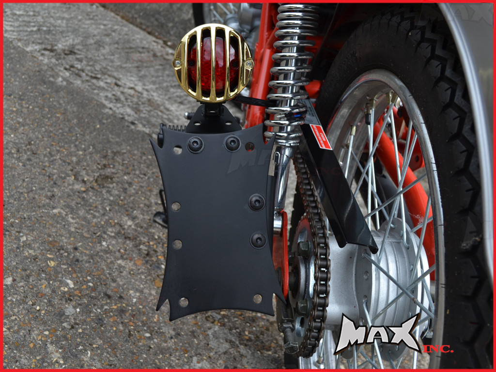 Black & Brass Chrome Side Axle Mount Prison Bar Grill LED Stop / Tail Light