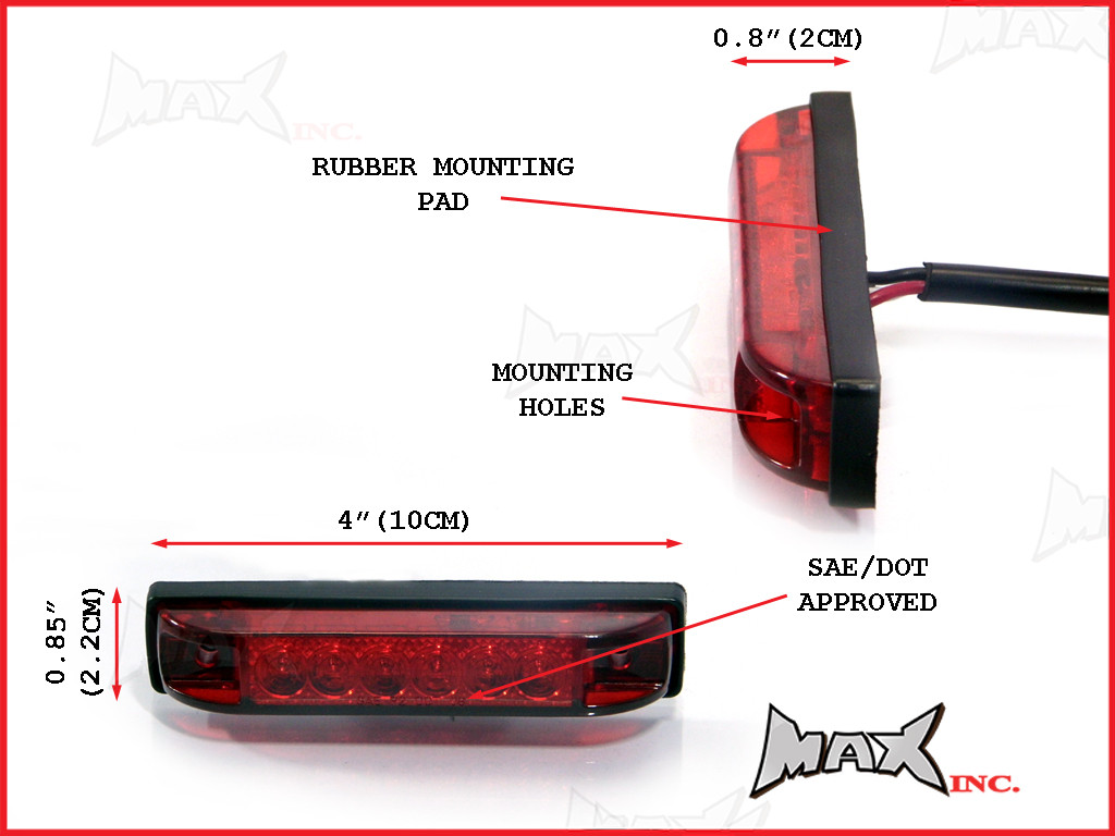 4" Cafe Racer Flush Mount LED Stop / Tail Light