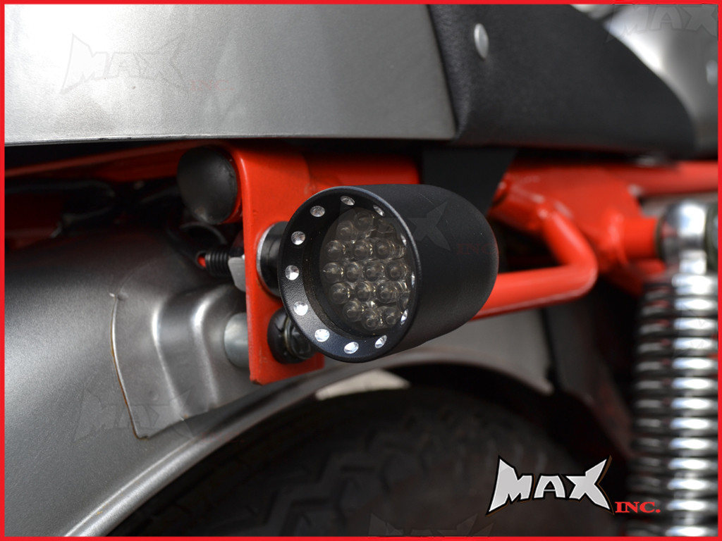 Black Alloy Custom Bobber Turn Signals / Indicators