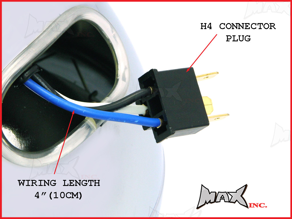 7.7 INCH Chrome Mesh Grill Metal Headlight - H4 / 55w Halogen Sealed Beam