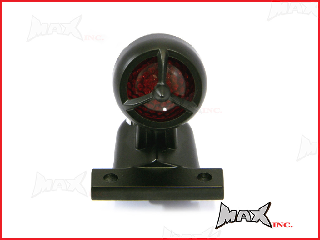 Matte Black Aluminium Mini Custom LED Stop / Tail Light - Red Lense