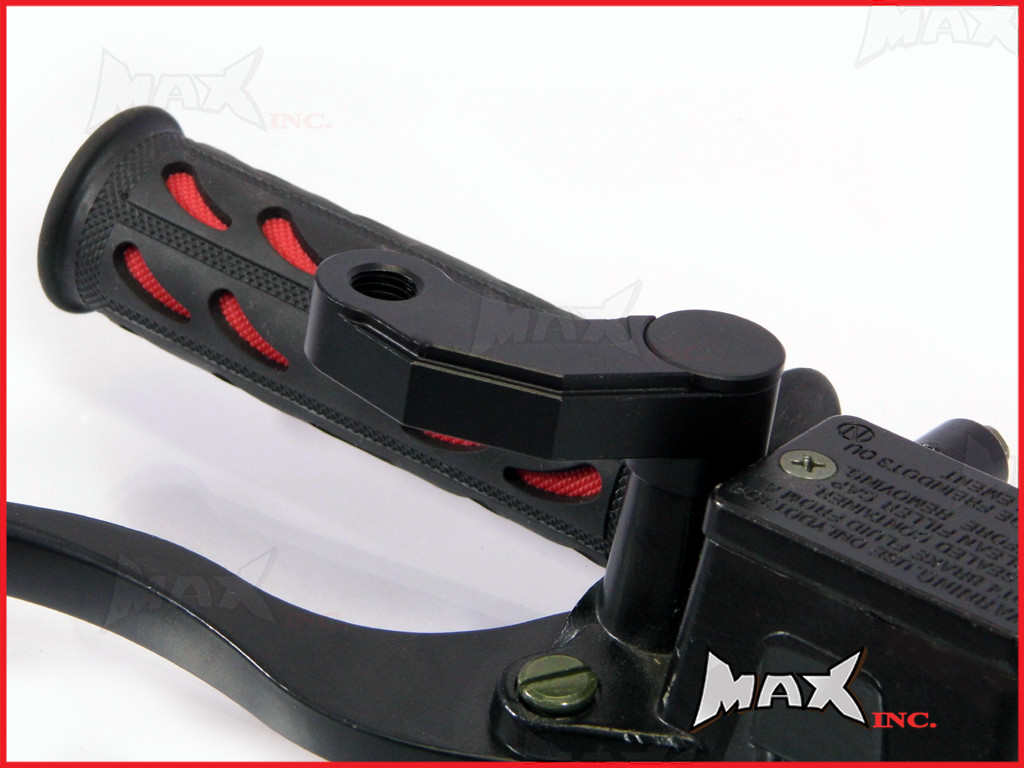 Black CNC Machined Billet Aluminium Mirror Risers / Extenders - 1 x RH + 1 x LH M10 Thread