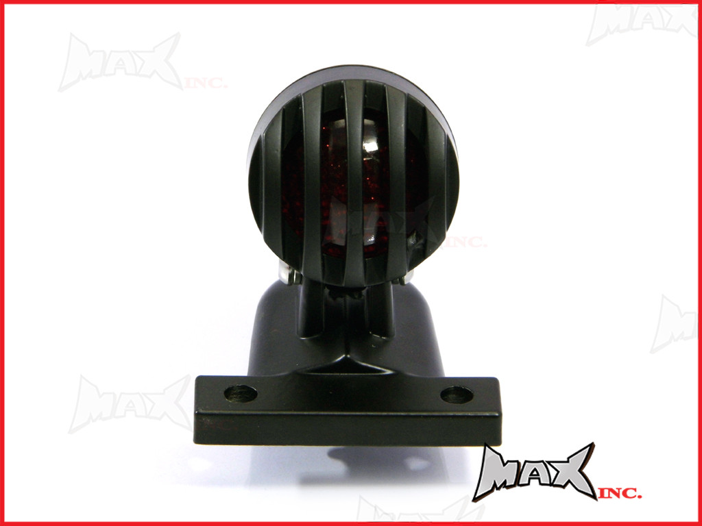 Matte Black Aluminium Mini Prison Grill LED Stop / Tail Light - Red Lense