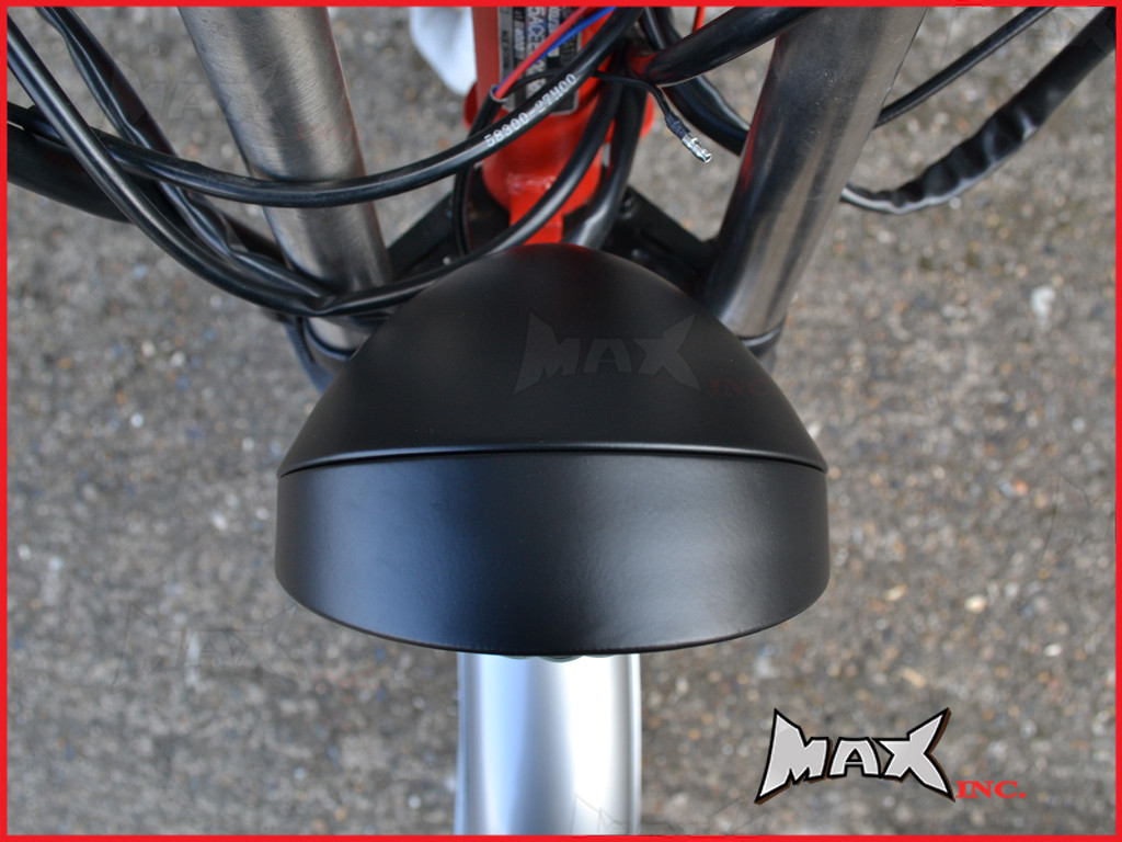 5.9 INCH Matte Black Bottom Mount Metal Headlight - 12v / 55w