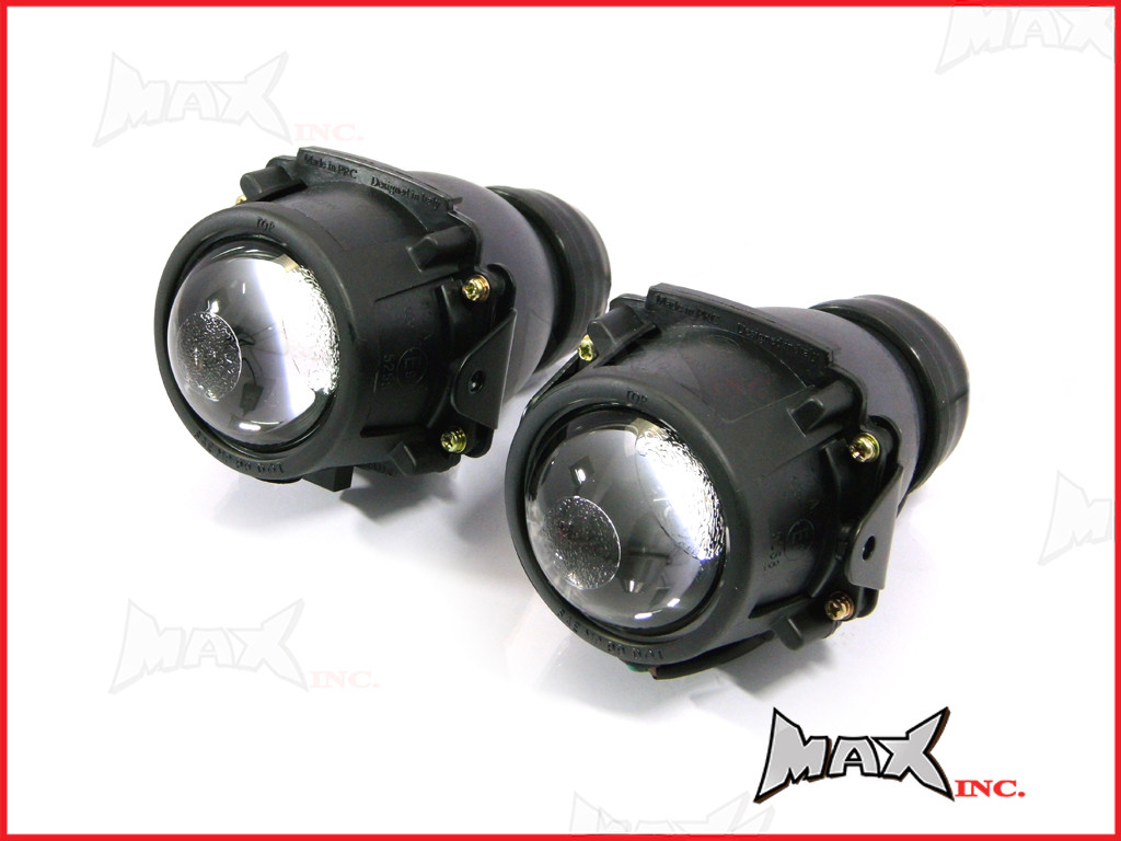 Black Twin Projector Headlight Set - Emarked & DOT Approved