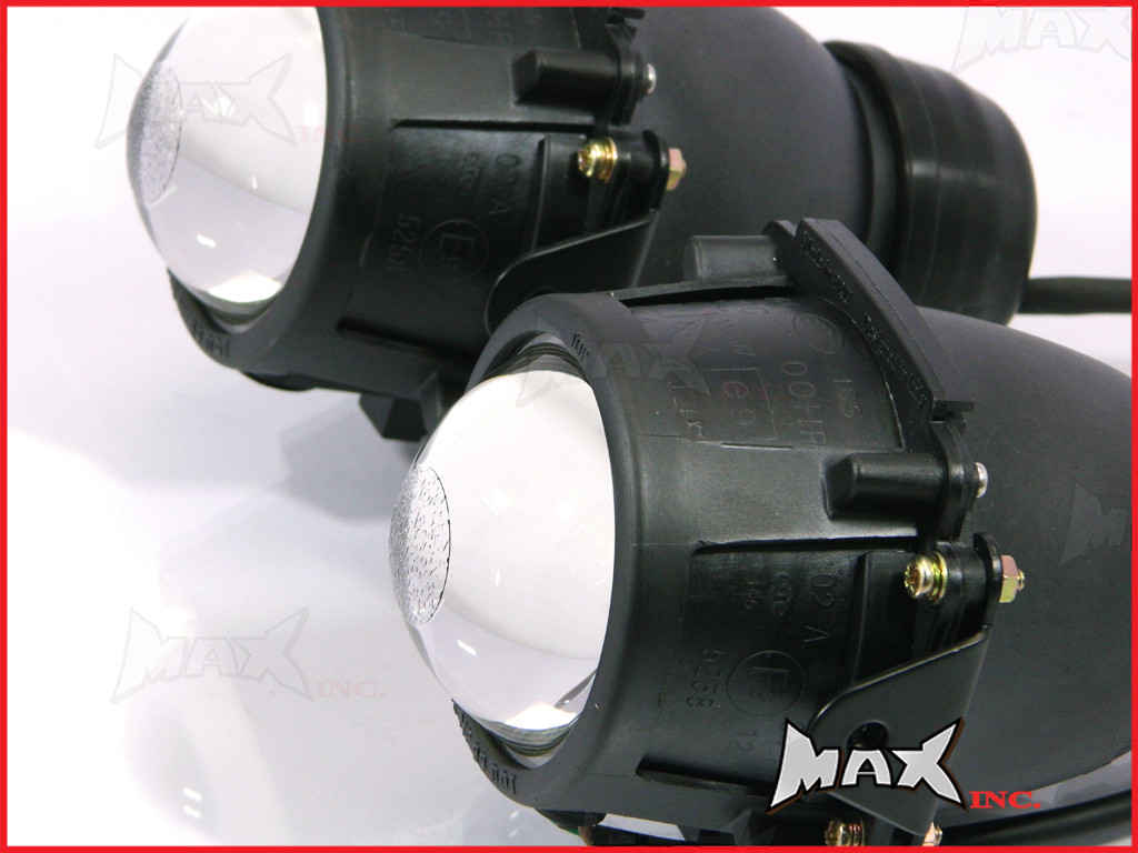 Black Twin Projector Headlight Set - Emarked & DOT Approved