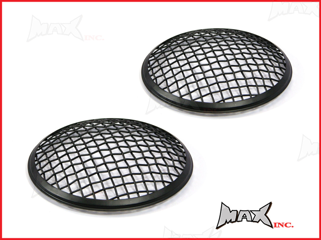 7 INCH Matte Black Mesh Grill Metal Headlight Covers - Pair