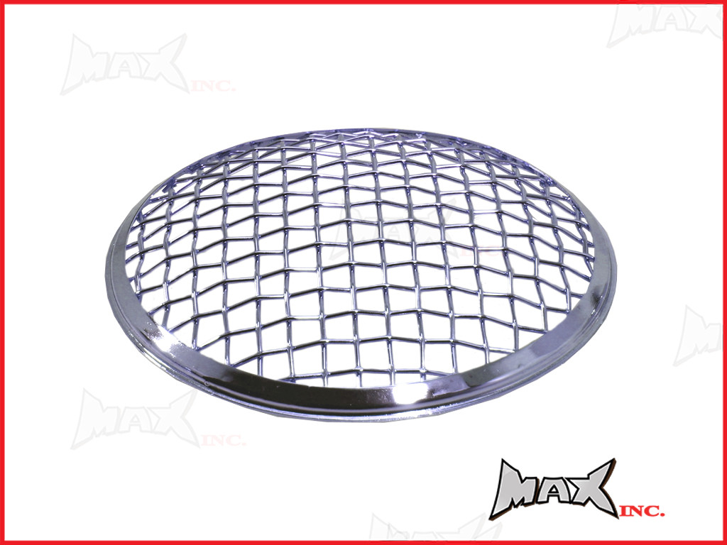 7 INCH Chrome Mesh Grill Metal Headlight Cover