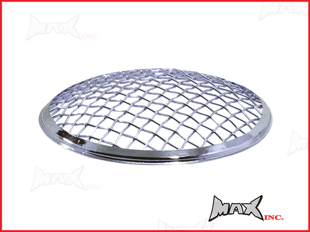 7 INCH Chrome Mesh Grill Metal Headlight Cover