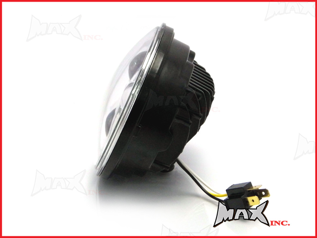 5 3/4"  High Quality LED Quad Projector Headlight Insert - Chrome Face