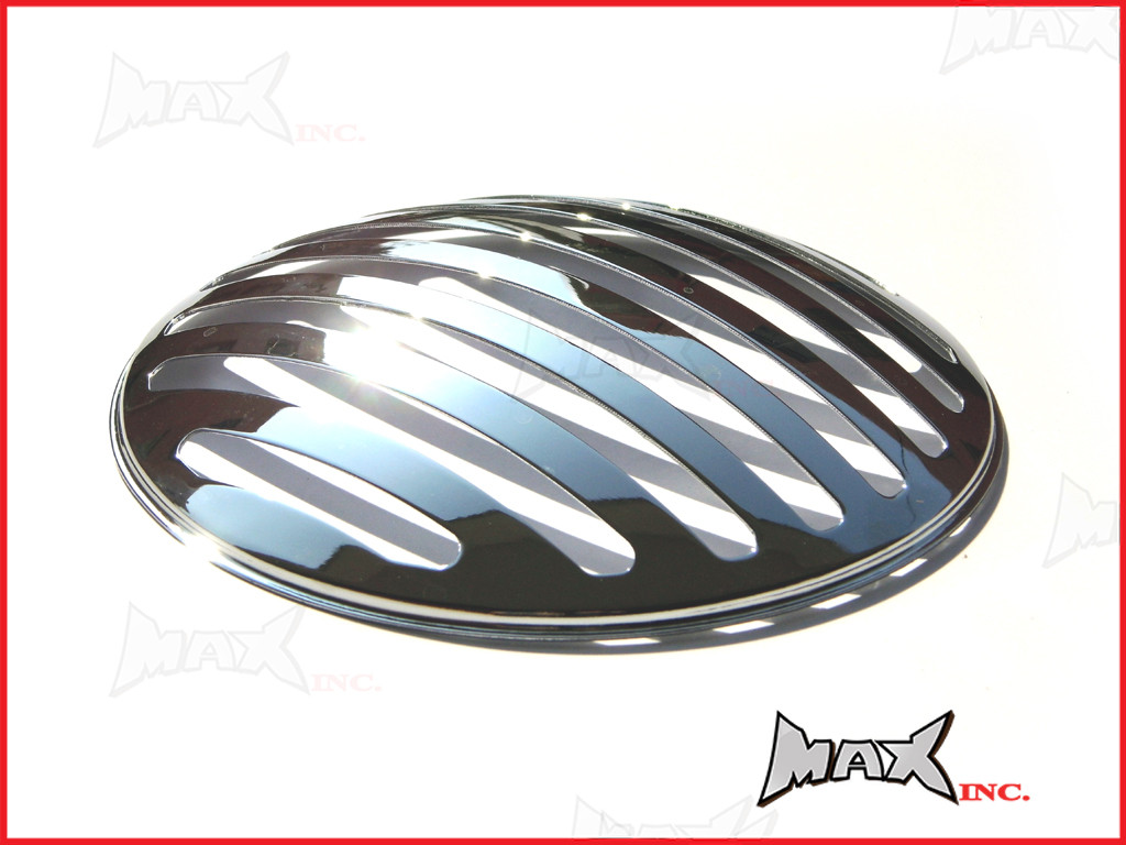 7 INCH Chrome Prison Bar Grill Metal Headlight Cover