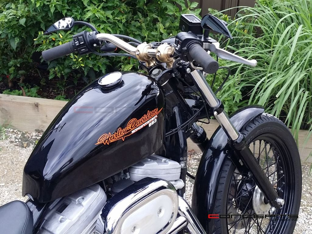 100% Solid Brass Old School Harley Davidson Cafe Racer Risers - 1" 