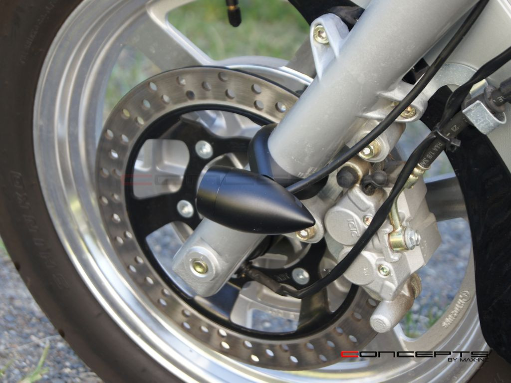 Matte Black Aluminium Bullet Spot / Fog Lights + Complete Wiring Kit + Fork Clamps - 44/45mm