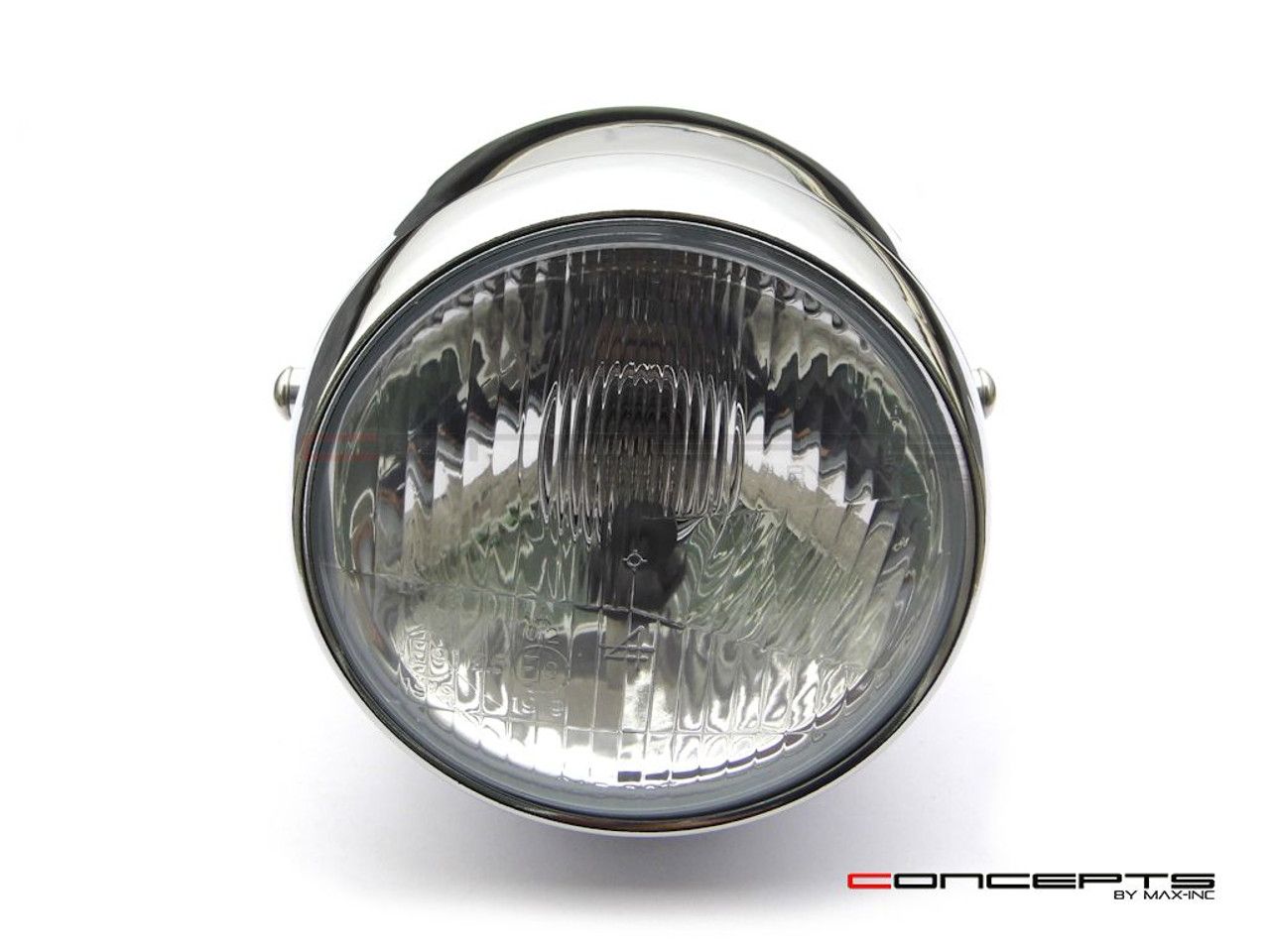 5.75" Vintage Style Chrome Metal Headlight + Integrated Digital GPS Speedometer