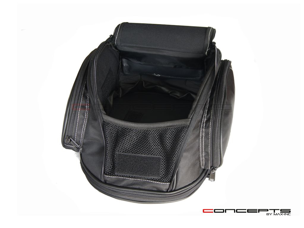 12L Microfiber Leather Harley & Cruiser Motorcycle Expandable Tail Bag