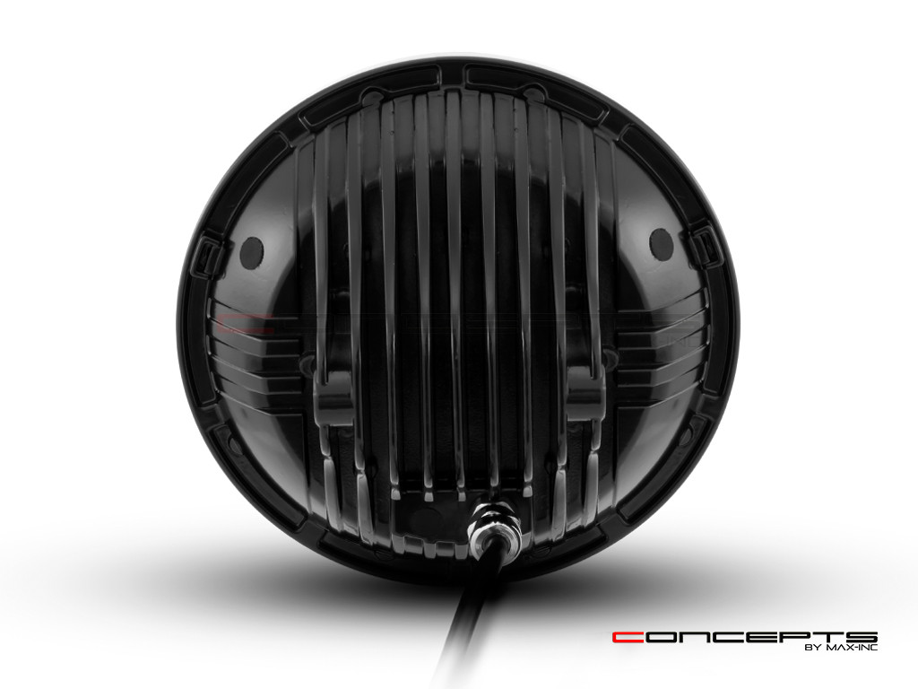 7" Black Multi Projector LED Headlight + DRL Insert - 75w