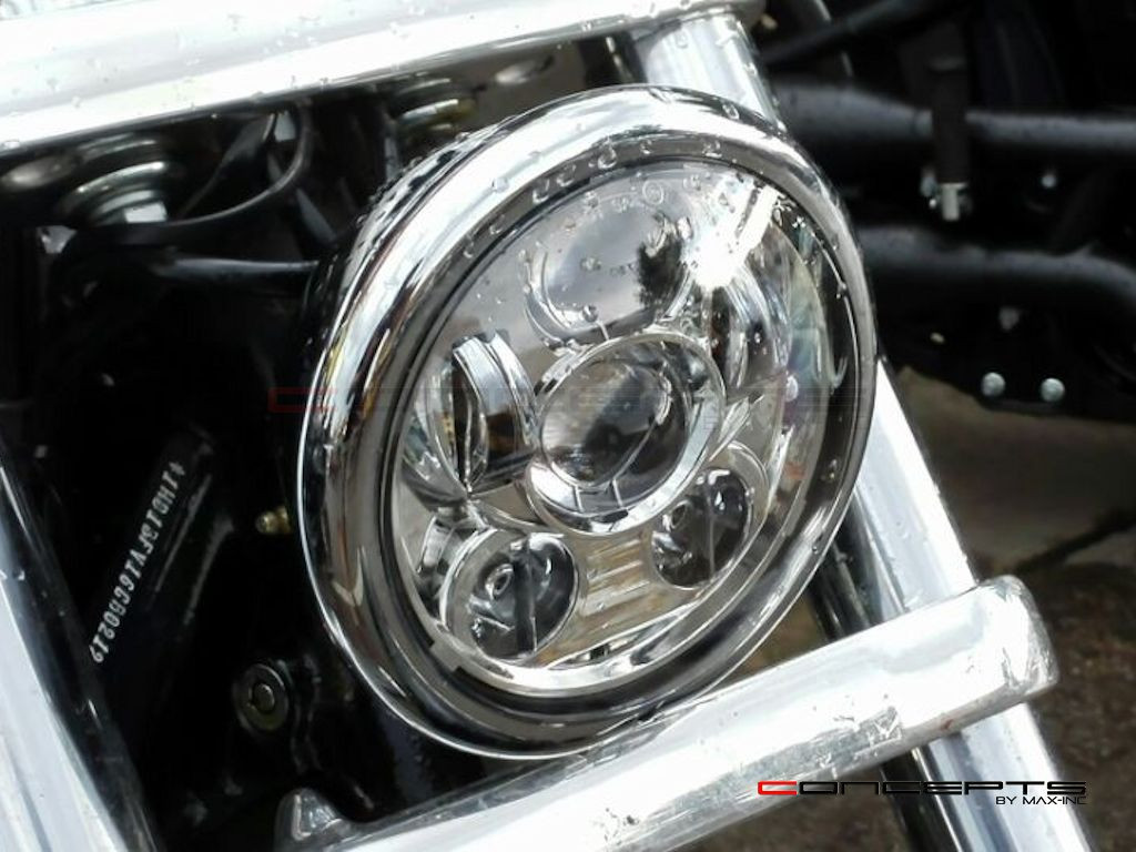 5.75" Chrome Six Projector LED Headlight Insert - 45w