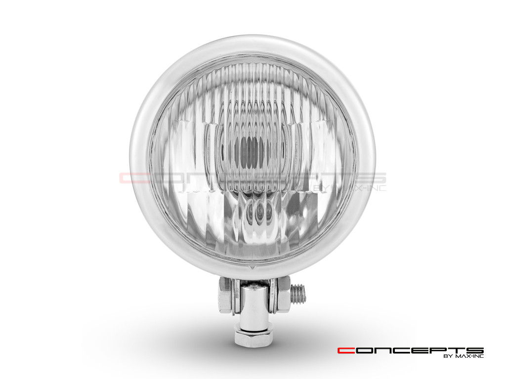 4.5" Chrome Metal Custom Headlight - 12v / 55w