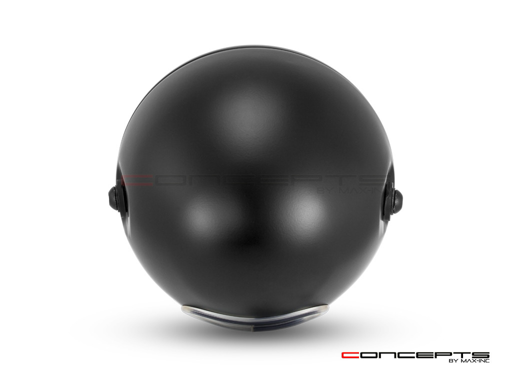 6" Matte Black Universal Metal Classic Headlight - Emarked