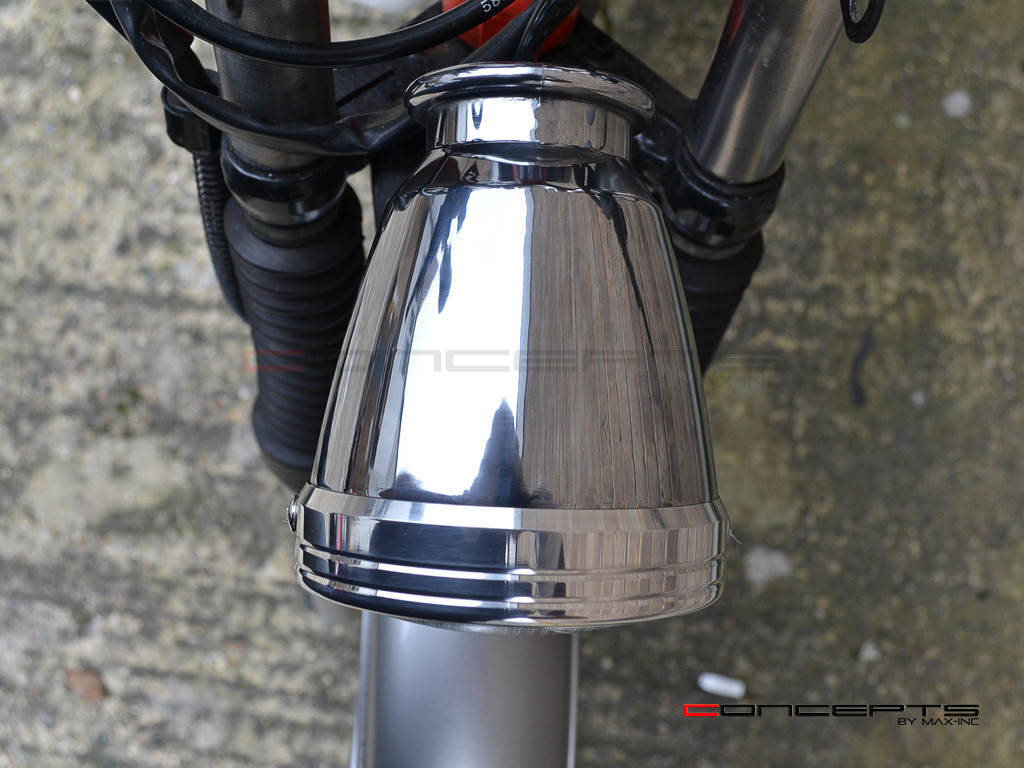 4.5" Polished Alloy Bottom Mount Vintage Style Universal Headlight