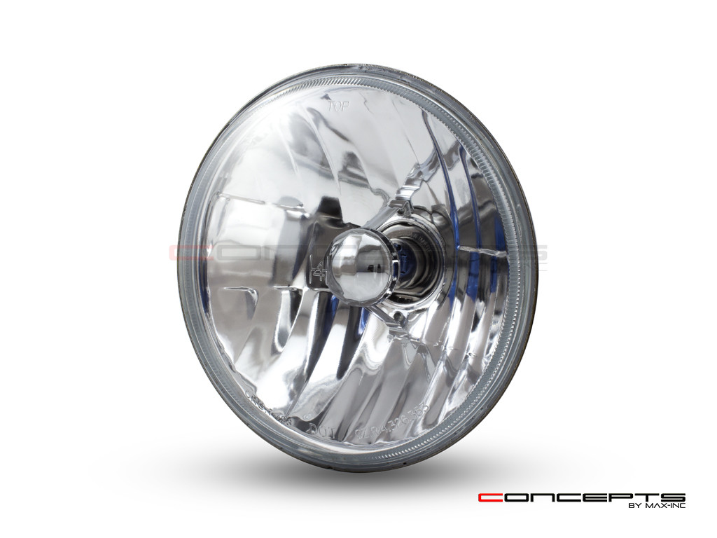 7" Crystal Semi Sealed Beam Insert - 55w Halogen Bulb