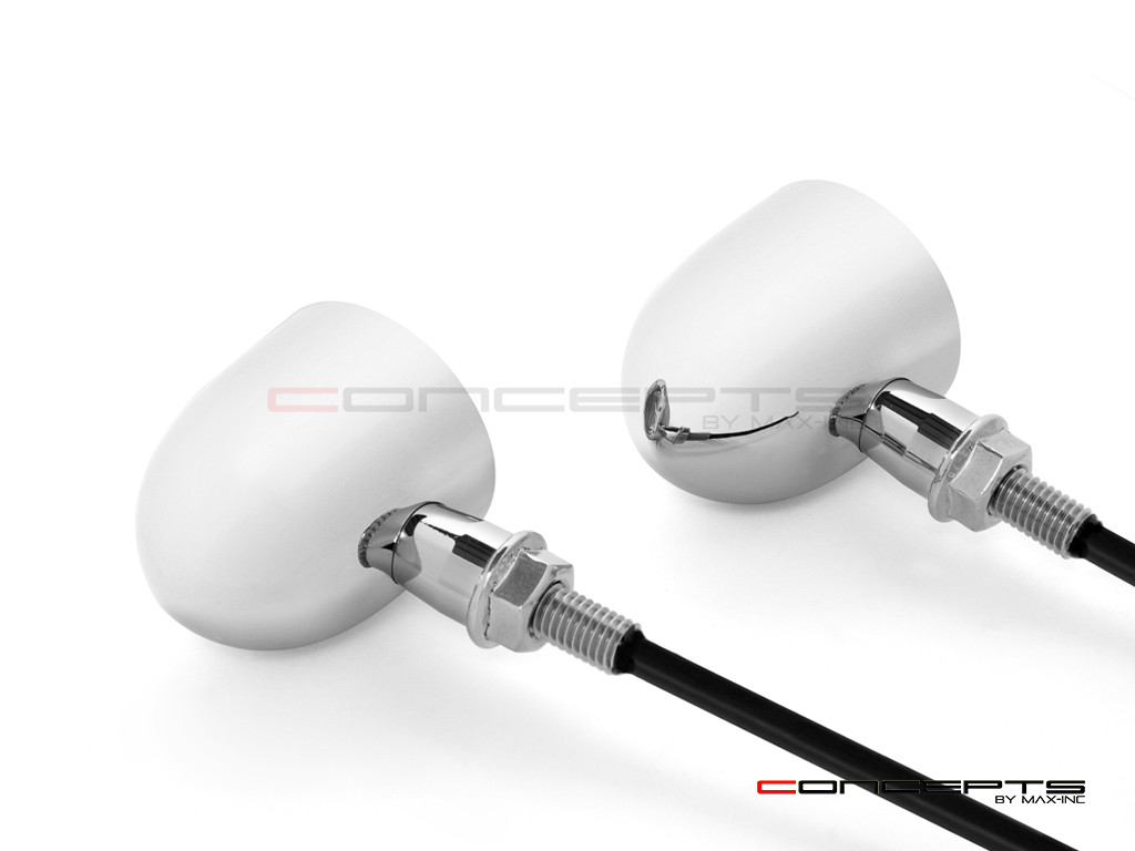 Chrome CNC Machined Billet Alum Classic Integrated LED Stop / Tail Lights + Turn Signals