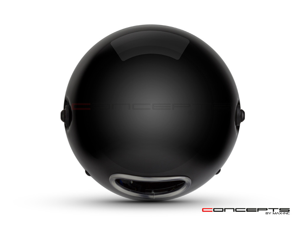 7.7' Gloss Black Universal Metal Classic Headlight - DOT Approved